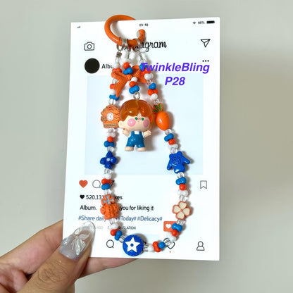 (Pop Charm 2)Handmade DIY Pop Phone Charm - Labubu Phone Charm Molly Skullpanda Sweetbean Phone Charm