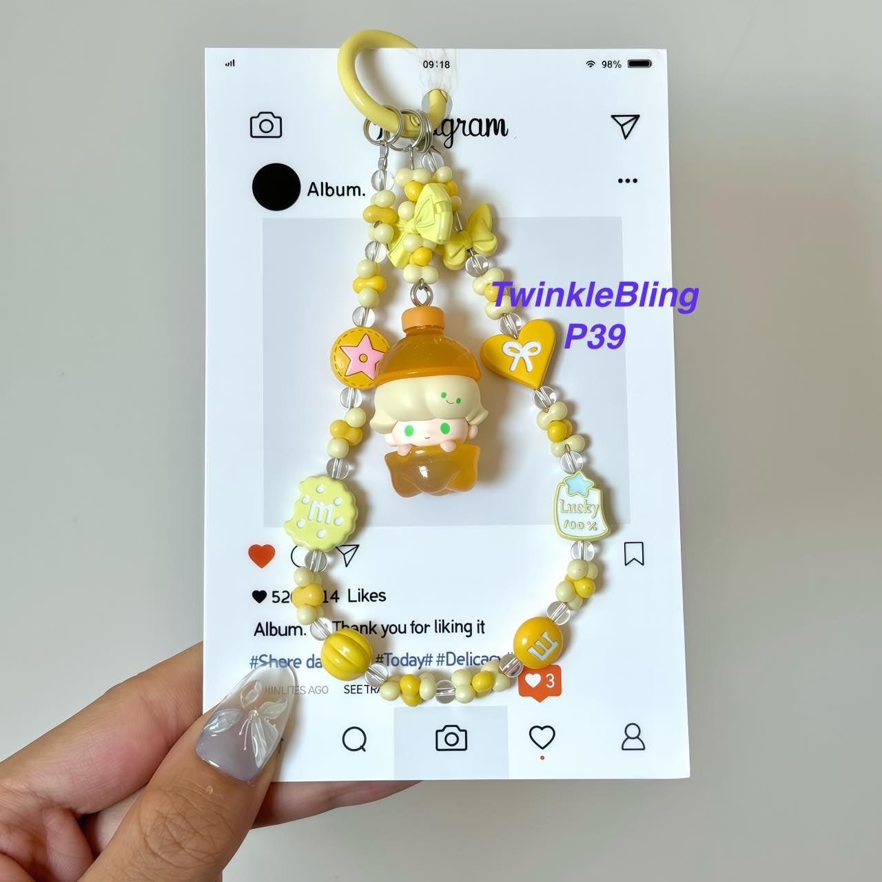 (Pop Charm 2)Handmade DIY Pop Phone Charm - Labubu Phone Charm Molly Skullpanda Sweetbean Phone Charm