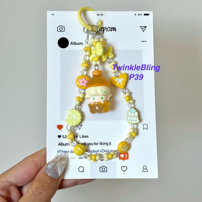 (Pop Charm 2)Handmade DIY Pop Phone Charm - Labubu Phone Charm Molly Skullpanda Sweetbean Phone Charm