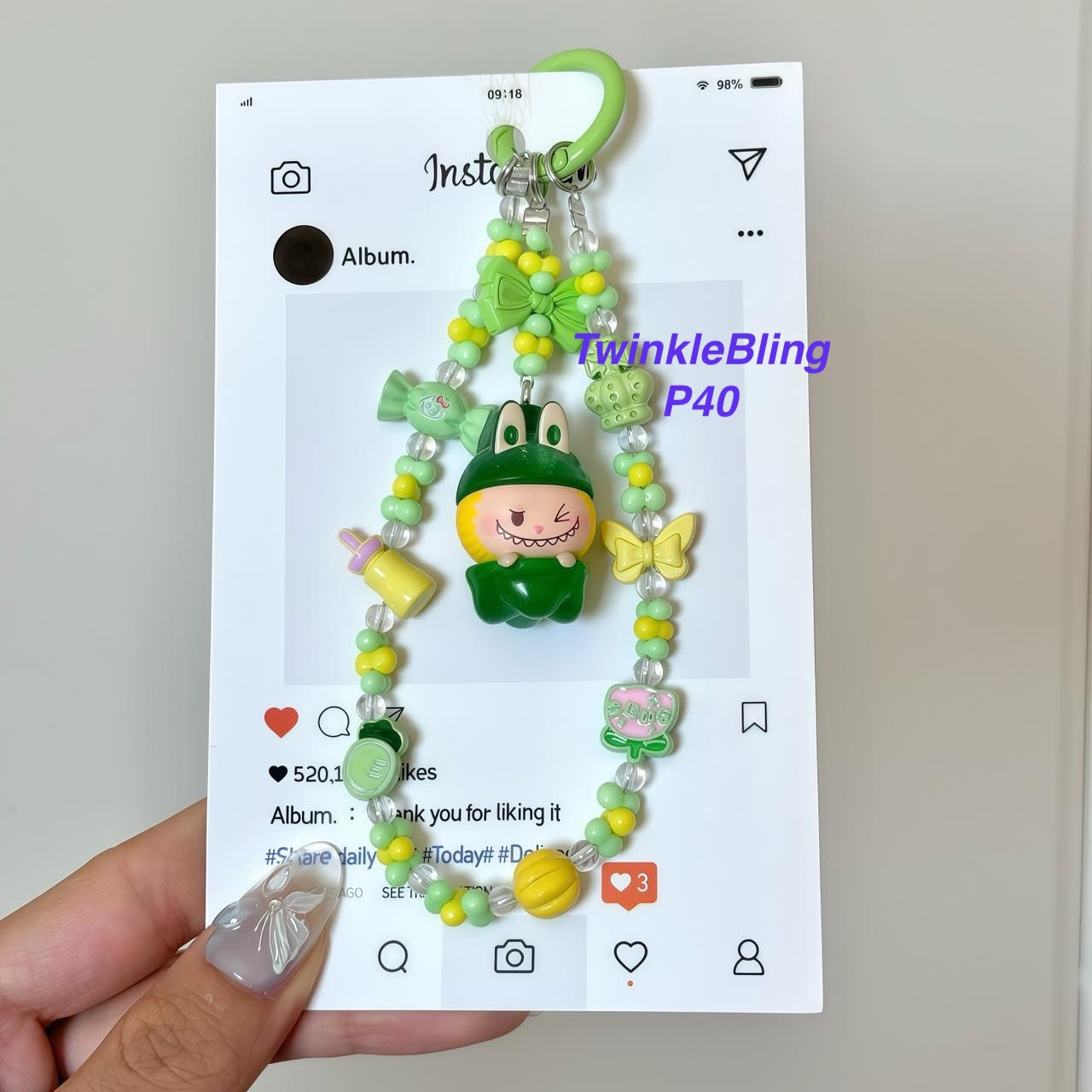 (Pop Charm 2)Handmade DIY Pop Phone Charm - Labubu Phone Charm Molly Skullpanda Sweetbean Phone Charm