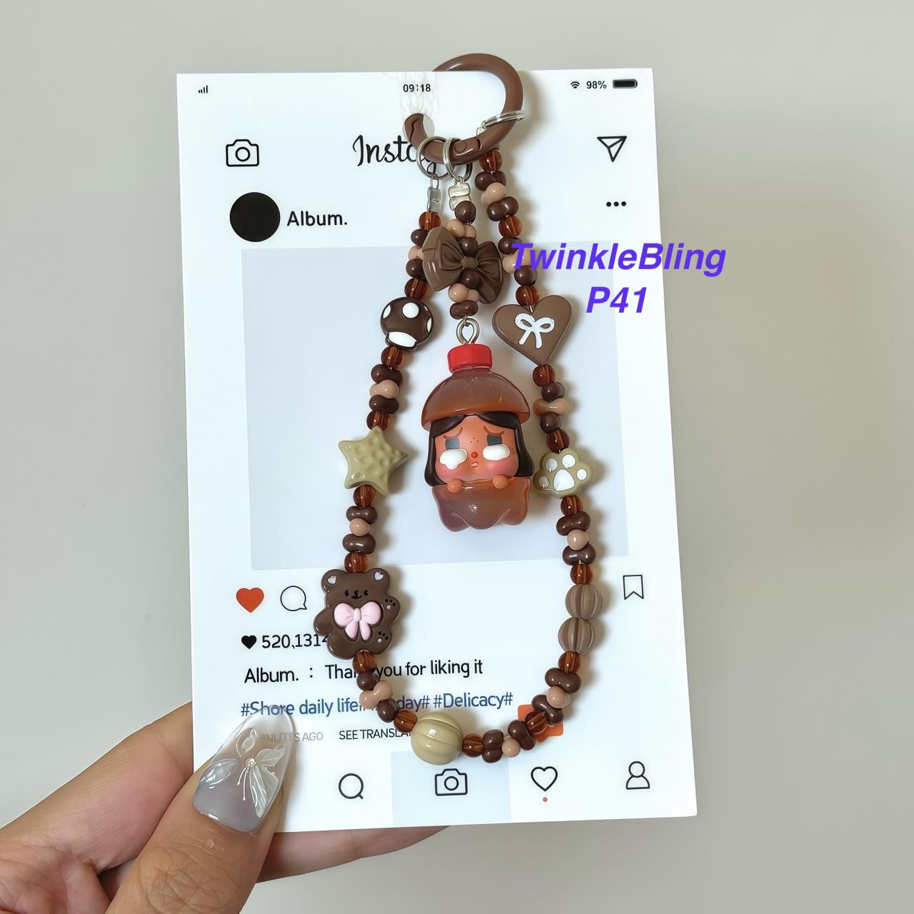 (Pop Charm 2)Handmade DIY Pop Phone Charm - Labubu Phone Charm Molly Skullpanda Sweetbean Phone Charm