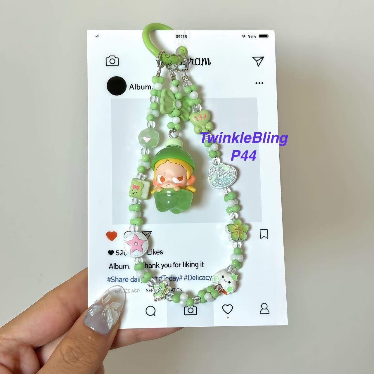 (Pop Charm 2)Handmade DIY Pop Phone Charm - Labubu Phone Charm Molly Skullpanda Sweetbean Phone Charm