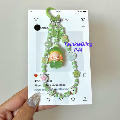 (Pop Charm 2)Handmade DIY Pop Phone Charm - Labubu Phone Charm Molly Skullpanda Sweetbean Phone Charm