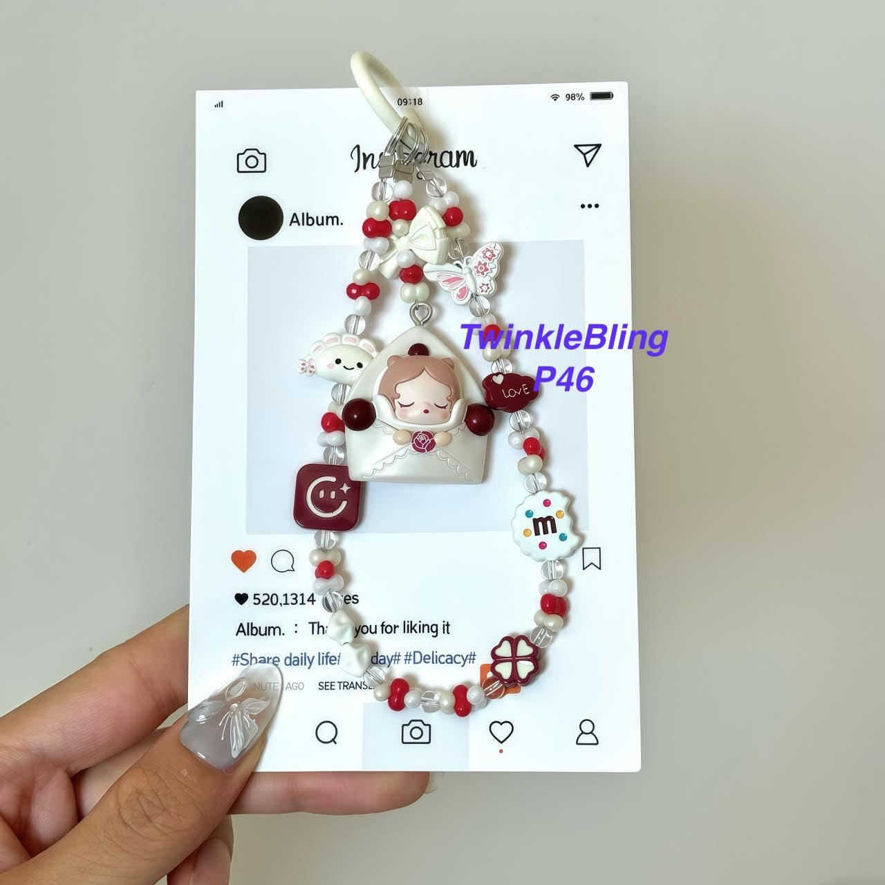 (Pop Charm 2)Handmade DIY Pop Phone Charm - Labubu Phone Charm Molly Skullpanda Sweetbean Phone Charm