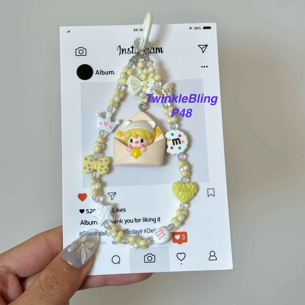 (Pop Charm 2)Handmade DIY Pop Phone Charm - Labubu Phone Charm Molly Skullpanda Sweetbean Phone Charm