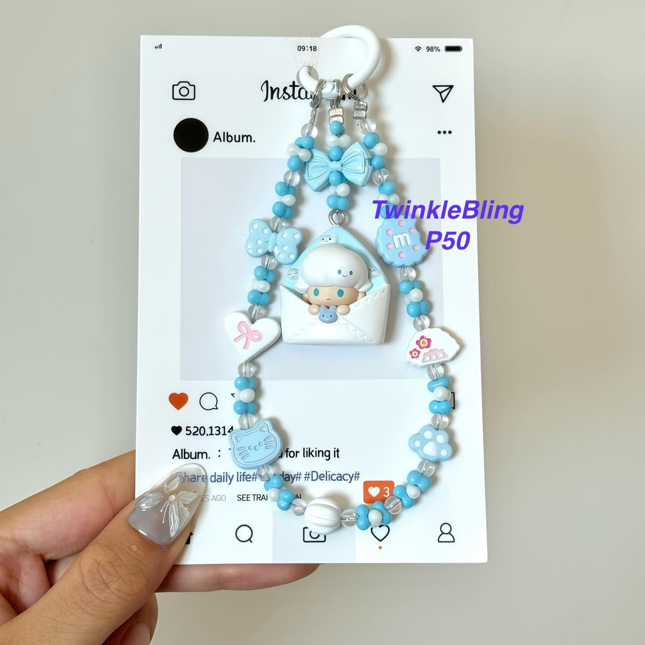 (Pop Charm 2)Handmade DIY Pop Phone Charm - Labubu Phone Charm Molly Skullpanda Sweetbean Phone Charm