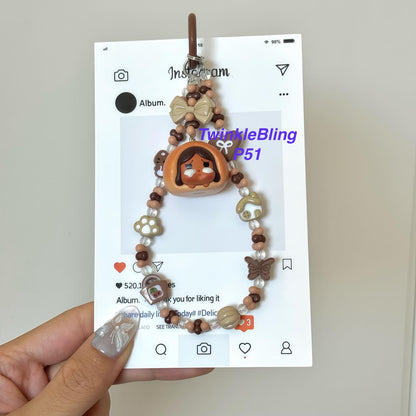 (Pop Charm 2)Handmade DIY Pop Phone Charm - Labubu Phone Charm Molly Skullpanda Sweetbean Phone Charm