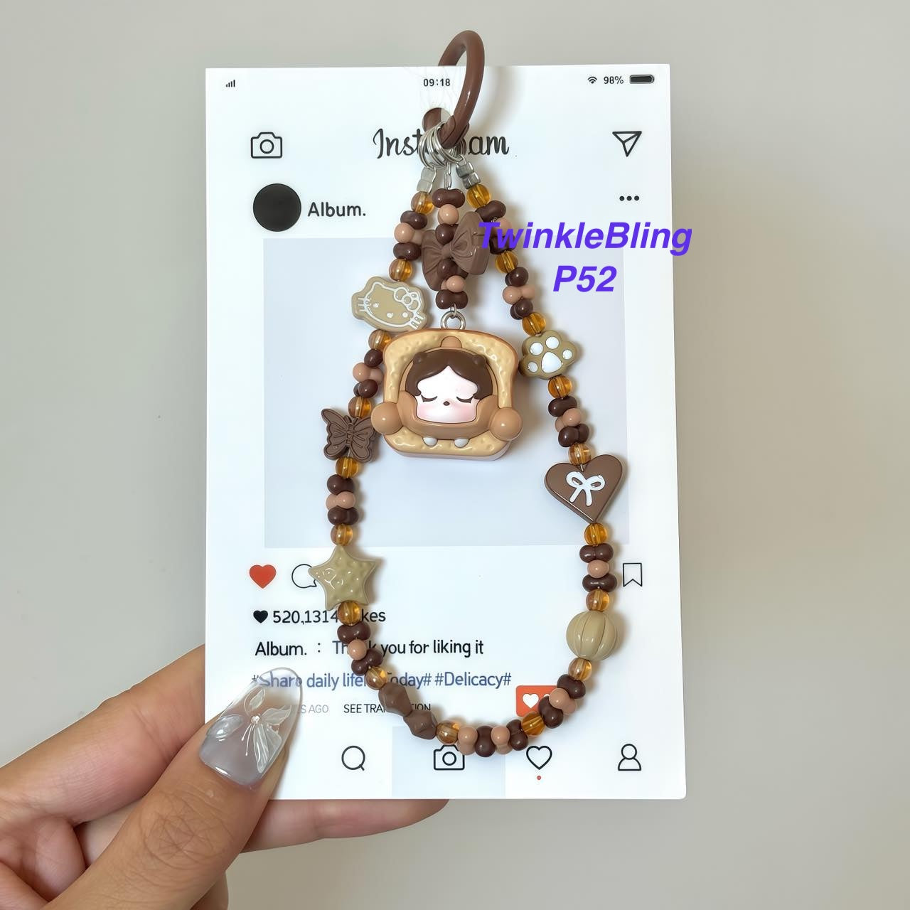 (Pop Charm 2)Handmade DIY Pop Phone Charm - Labubu Phone Charm Molly Skullpanda Sweetbean Phone Charm