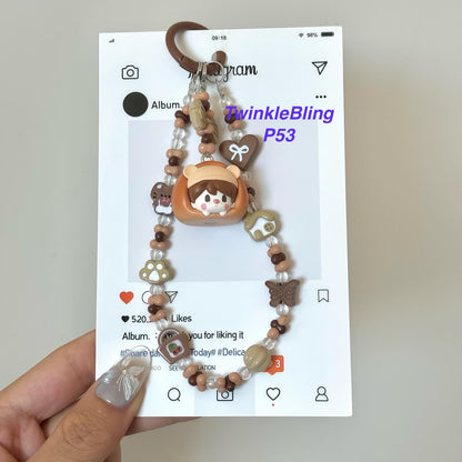 (Pop Charm 2)Handmade DIY Pop Phone Charm - Labubu Phone Charm Molly Skullpanda Sweetbean Phone Charm