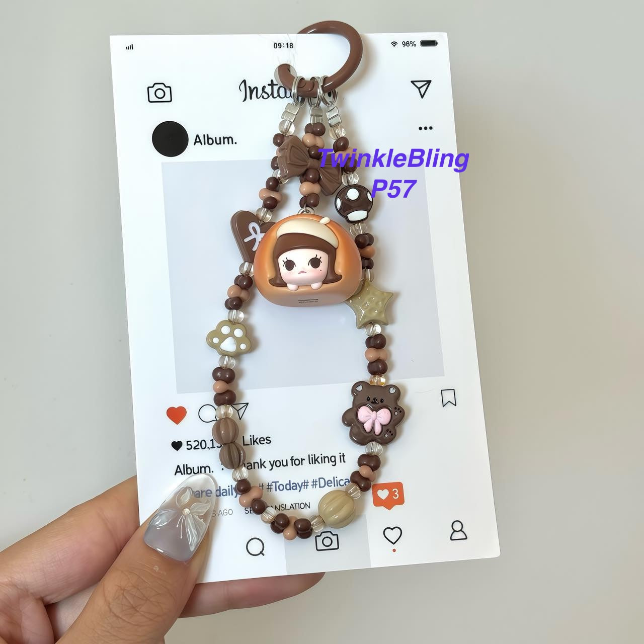 (Pop Charm 2)Handmade DIY Pop Phone Charm - Labubu Phone Charm Molly Skullpanda Sweetbean Phone Charm