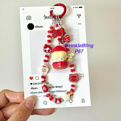 (Pop Charm 2)Handmade DIY Pop Phone Charm - Labubu Phone Charm Molly Skullpanda Sweetbean Phone Charm