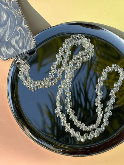 Sparkling Crystal Water Drop Phone Lanyard | 47.2in Crossbody Charm, Phone Strap,blue Ocean Color, Fashion Bag/phone Accessory, Bag Charm